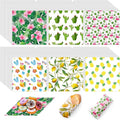 Reallnaive 960 Pcs Summer Theme Wax Paper Sheets 12 x 12 Inch Parchment Deli Tissue Paper Sandwich Wrapping Sheets Food Basket Liners for Kitchen Restaurant Baking Supplies, 6 Styles