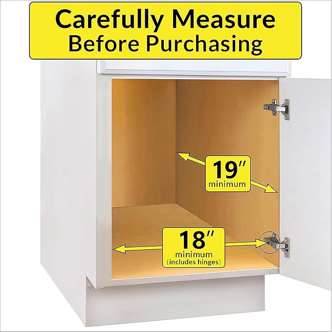 LYNK PROFESSIONAL® Pull Out Cabinet Organizer, 17" x 18" Slide Out Cabinet Organizer Pull Out Drawer – Pull Out Shelves for Kitchen Cabinets – Under Sink Organizers - Lifetime Ltd. Warranty, Chrome