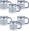 10 Strawberry Street Talavera Dinnerware, Set of 6 (14 fl oz Mugs)