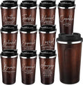 Meanplan 10 Set Christian Church Gift Bible Verse Tumbler Bulk 17oz Coffee Cup Religious Inspirational Tumbler for Women Men Friend Church Member Grandparents Pastor Clergy(Wood, Bible Words Theme)
