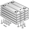 TRYMAG Neodymium Bar Magnets Countersunk, 80 Lbs Rectangle Pull 60x13.5x5mm, 15 Rap Earth Magnet Strip Pack - Wall Mounting, Heavy Duty with Screws