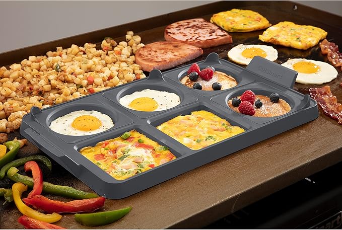 Cuisinart CGR-600 7-Piece Griddle Egg Ring Tray