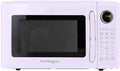 Nostalgia Modern Retro Compact Countertop Microwave Oven - 1.1 Cu. Ft. - 1000-Watts with LED Digital Display - Child Lock - Easy Clean Interior - Lavender