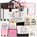 60th Birthday Gifts for Women, Vintage 1966 Happy 60th Birthday Gifts Basket for Women Unique Gift Ideas for 60 Year Old Female, Mom, Wife, Grandma, Sister, Funny Bthday Gift Turning 60 Year Old