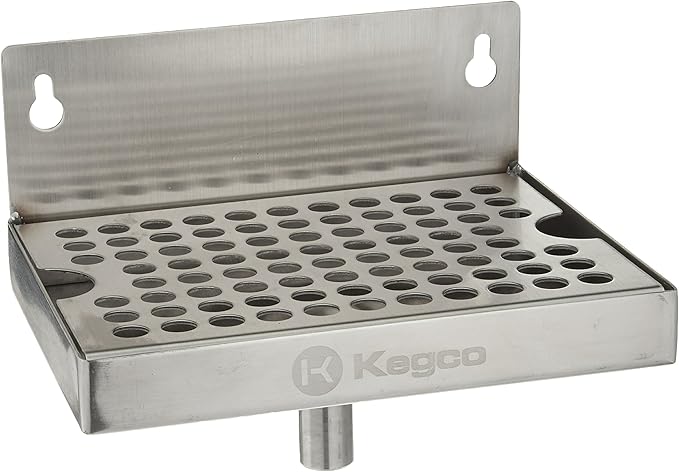 Kegco Dp-64-D Wall Mount Drip Tray, 6", Stainless Steel