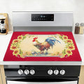 Farmhouse Rooster Stove Top Covers for Electric Stove 20x28 Inch Farmhouse Heat Resistant Glass Top Stove Cover Washable Foldable Cooktop Protector