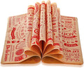 Marspark 200 Pcs Deli Wax Paper Sheets 12 x 12 Inches Square Grease Resistant Tray Basket Liners Hot Dog Wrappers Newsprint Water and Grease Proof Sandwich Wrapping Paper for Food Baking (Brown Red)