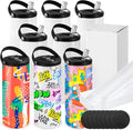 Joyclub 8 Pack Sublimation Tumblers 20 oz Sublimation Water Bottle Blanks Sports Skinny Insulated Tumblers Bulk