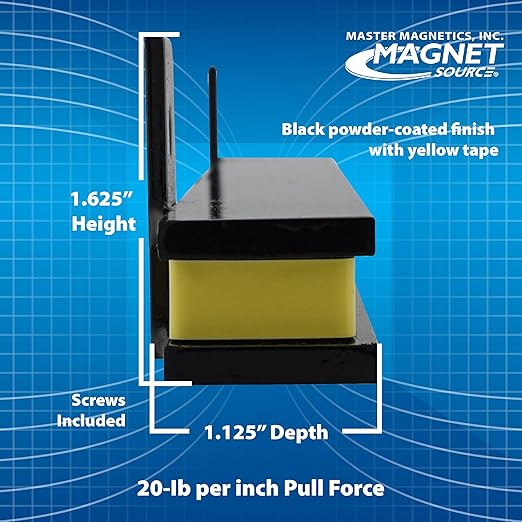 Master Magnetics 18" Magnetic Bar Tool Organizer - Easy to Install Magnet Storage Holder for House, Garage, Shed, or Job Site - Black Powder Coat