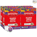 Community Coffee Mardi Gras King Cake Flavored 96 Count Coffee Pods, Medium Roast, Compatible with Keurig 2.0 K-Cup Brewers, 24 Count (Pack of 4)