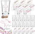 Pickmesh 50 Sets Butterfly Baby Shower Shot Glasses for Guests Include Acrylic a Little Butterfly Is on The Way Shot Glasses Purple Cards Organza Bags for Spring Summer Party Decorations