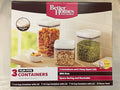 Better Homes and Gardens 3 Container Flip-Tite Containers, White