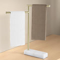 KES Gold Hand Towel Holder for Bathroom, Countertop Standing Swivel Towel Rack with Marble Base, Hand Towel Holder Free Standing 18/8 Stainless Steel Brushed Gold, BTH233-BZ