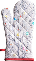 Maison d' Hermine Oven Gloves 100% Cotton Oven Mitt 7" x 13" with Loop Heat Resistant BBQ Cooking Gloves for Thanksgiving Christmas Decorations Baking Handling Hot Pans (Pack of 1, Fairy Christmas)