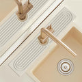 Stone Faucet Mat Handle Drip Catcher, Dish Drying Mat Soap Sponge Holder Tray for Kitchen Accessories, Bathroom Counter Sink Splash Guard, Home Organization Gadgets Organizer for Farmhouse, Ash Gray