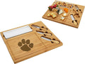 NCAA Clemson Tigers Officially Licensed Bamboo Cheese/Charcuterie Board with Knife Set & Cheese Markers by Picnic at Ascot