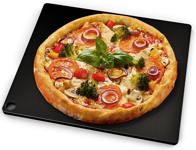 Onlyfire Pizza Steel Baking Sheet – 16 x 14 inch Heavy Duty Metal Stone for Oven & Grill – Ultra Conductive Carbon Steel Surface for Crispy Crust, Faster & Hotter Baking for Pizza, Bread, and More