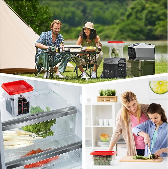 2 Quart Set of 4 Food Storage Containers,Food Containers with Lids and Handles,Square Commercial Food Containers for Kitchen, Restaurant，Refrigeration etc