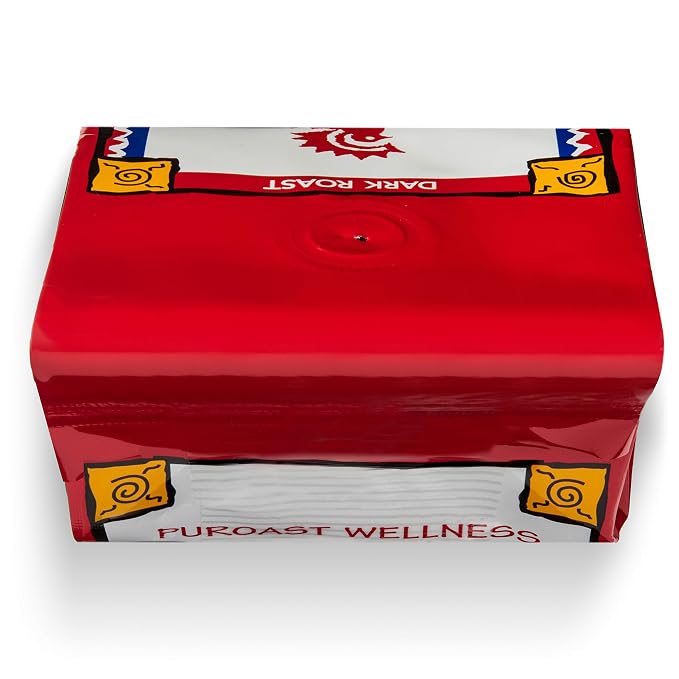 Puroast Low Acid Coffee Ground | Organic House Blend Ground | Medium Roast | High Antioxidants & High pH |No Bitter Aftertaste | Reduced Heartburn & GERD | Suitable for Cold Brew - 12 oz