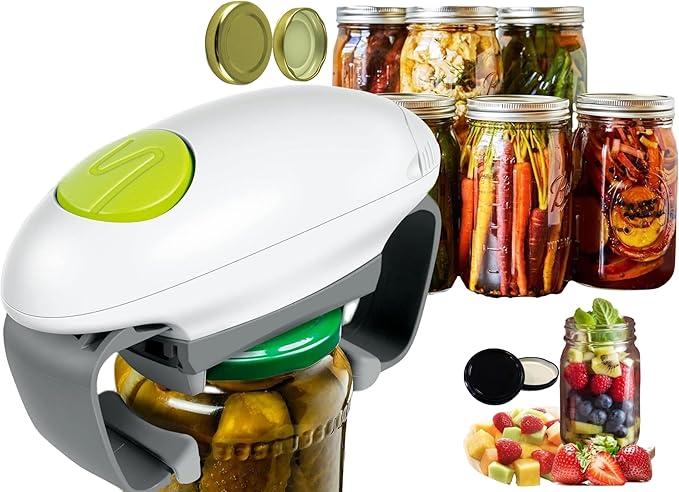 Electric Jar Opener Automatic Jar Opener Strong Improved Torque Handsfree Kitchen Gadgets for Weak Hands & Seniors, For All Jar Sizes Quick and Eeasy Kitchen Tool
