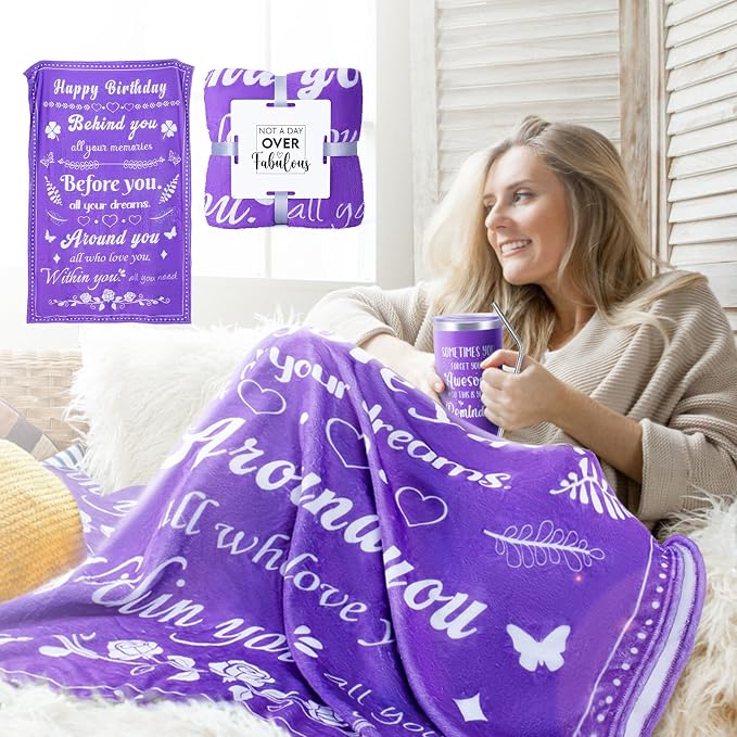 Fortuning's JDS 14PCS Lavender Relaxing Spa Gifts Basket for Women - Self Care Gifts for Mom, Wife, Girlfriend, Sister, Her - Birthday, Mother's Day, Get Well Soon Gifts