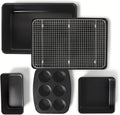 Amazon Basics Nonstick Bakeware 6-Piece Set, Stackable, Dishwasher and Oven-Safe, Baking Pan