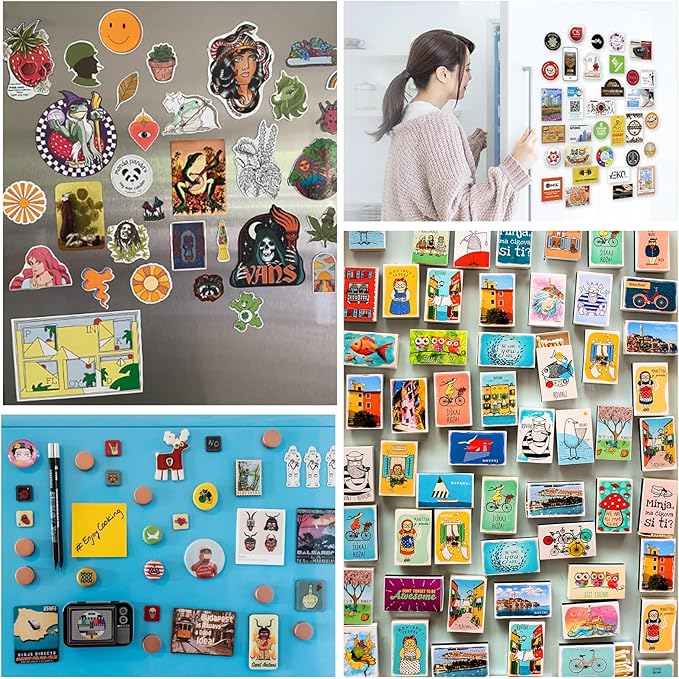 Adhesive Magnetic Sheets 5 x 7 Inch, 30 Packs Magnetic Sheets with Adhesive Backing - 0.5mm Thickness Flexible Magnet Sheets for Dies Storage, Craft Projects, Photos, School, Office