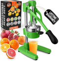 Zulay Kitchen Cast Iron Juicer - Heavy Duty Manual Juicer with Detachable Strainers for Easy Cleaning, Orange Juice Press for Citrus Fruits, Perfect for Bartenders, Juice Lovers & Health Enthusiasts