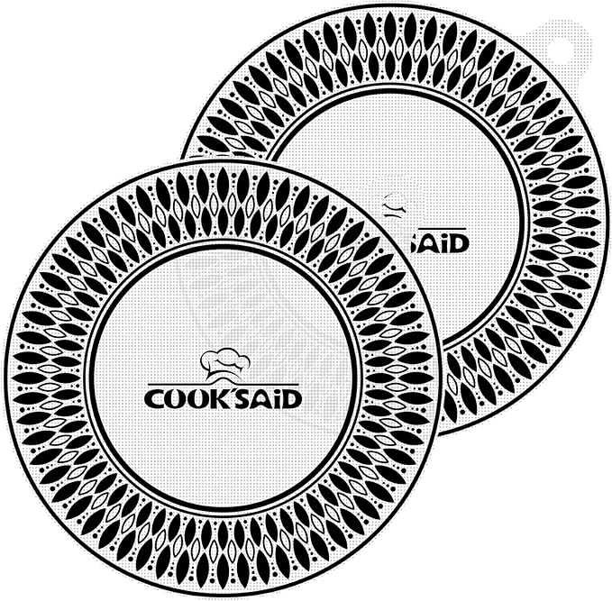 Cook's Aid 2PCS Silicone Induction Cooktop Protector Cover Mat 11"(Magnetic) | 230°C (450℉) Heat-Resistant Induction Stove Protector | Multifunctional Silicone Mat (Logo CK)