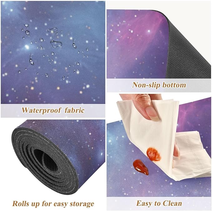 Cosmic Nebula Bursts Stars Purple Trivet Table Runner Heat Resistant 230F for Hot Dishes Pots Plates Kitchen Dining Table Protector Decorative 39.37 X 11.8 Inch
