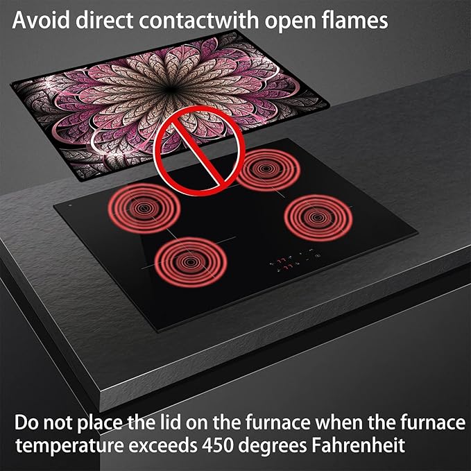 Electric Stove Cover Glass Top Stove Cover Protector Stove Top Covers For Electric Stove Flat Top Natural Rubber Anti-Slip Coating Expands Usable Space (27.9x20)