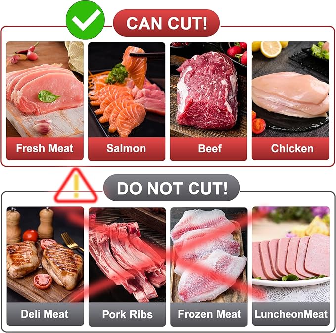Fresh Meat Slicer Cleaver Kitchen Knife Set, 17 in 1 Stainless Steel Cleaver Kitchen Knife, Slice, Shred, Chop, Meal Prep, Beef Pork Mutton for Home Cooking BBQ Hot Pot Meat Slicer -Red