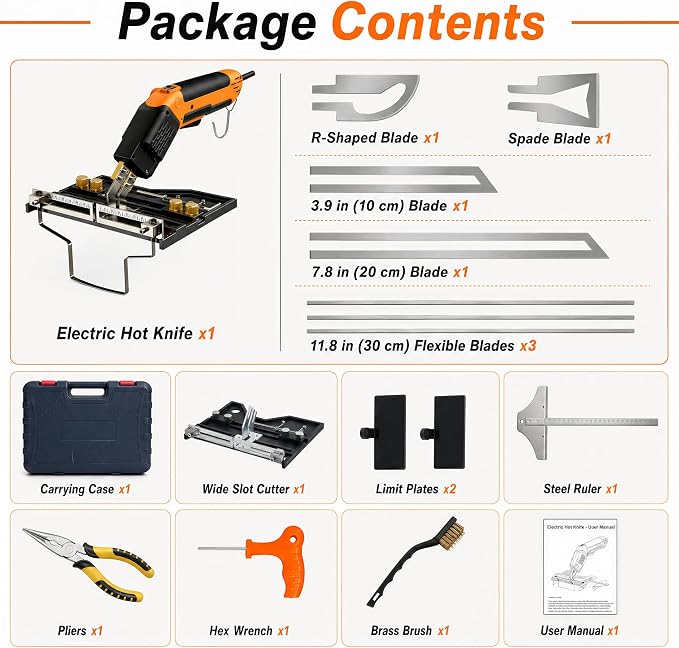 【New Model】 Foam Cutter Electric Hot Knife, Foam Cutting Tool Kit,Air Cooled 200W Styrofoam Cutting Tool Kit for Cutting Foam Board Insulation, EPP, EPS, XPS, EVA