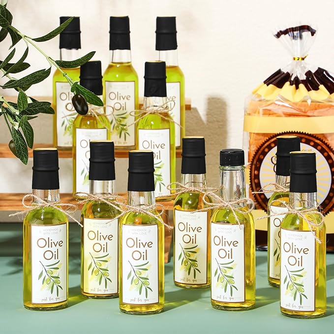 Havawish 20 Pcs 5oz Homemade Mini Olive Oil Bottles Hot Sauce Glass Bottles with Leak Proof Screw Cap Funnel Clear Bottle for Storing Homemade Olive Oil Wedding Baby Shower Gifts (Clear)