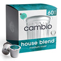Cambio Roasters House Blend Medium Roast Coffee Pods - The Only Organic Recyclable Aluminum Coffee Pods, Small Batch Roasted, Keurig® Compatible, Balanced Flavor & Longer Lasting Freshness, 60 Count