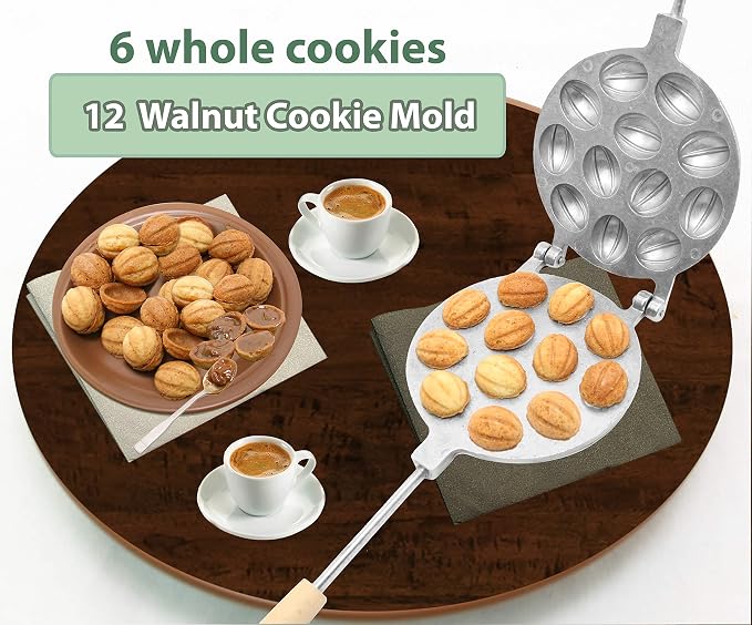 Walnut Cookie Mold Maker 12 - Oreshki Mold Maker - Walnut Cookie Molds - Орешница Russian - Oreshki Maker