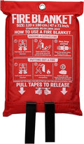 Fire Blanket, 47" x 71",Fiberglass Fire Blanket for Camping and Fire Fighting Shelters