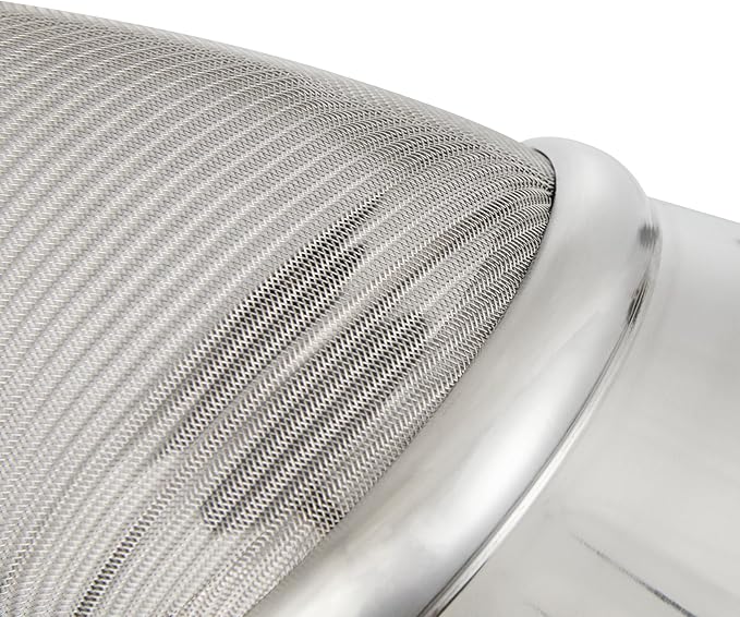 Restaurantware Chinois Strainer 1 Count 10.2" Stainless Steel Bouillon Cone with Extra Fine Mesh China Cap Strainer for Sauces, Stocks, Soups, Broths, Sifting, Sieving, Professional Kitchen Tools