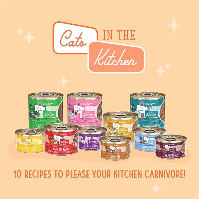 Weruva Cats in The Kitchen, Splash Dance with Chicken & Ocean Fish Au Jus Cat Food, 6oz Can (Pack of 24)