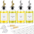Spaceneat Olive Oil Dispenser Bottle for Kitchen, 11.8 fl oz, Gold & Silver Bundle