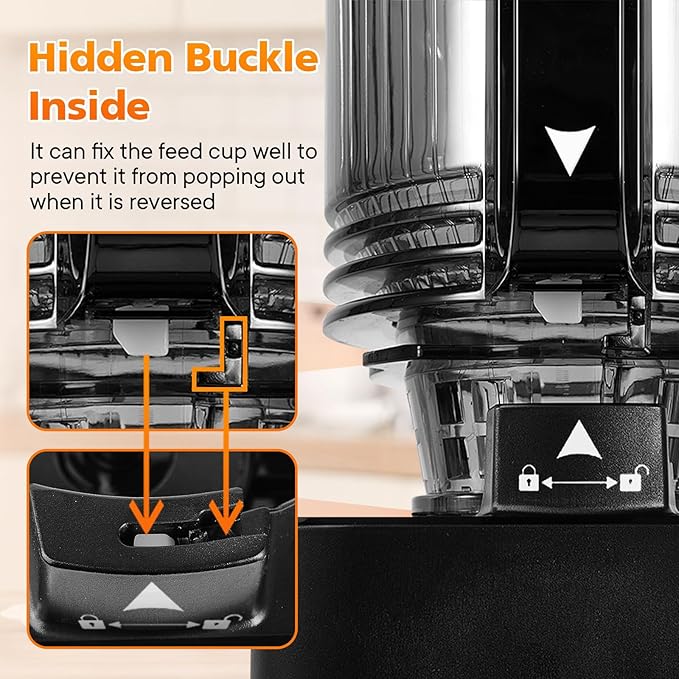 Juicer Machines with 5.8" Wide Feed Chute, Masticating Juicer for Whole Vegetables & Fruits, Cold Press Juicer,Juice Extractor Machine Easy to Clean, (grey, 5.8)