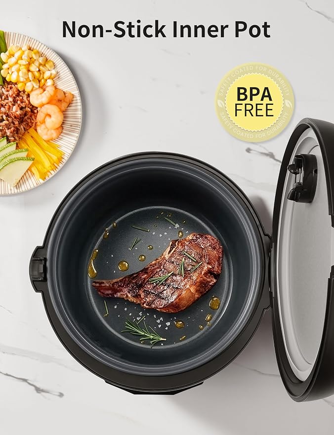 COMFEE' Rice Cooker for 20 Cups Cooked Rice with Functions for Multi Cook, Slow Coor, Steam, Stew, Sauté, and Quick Cook with BPA-Free Nonstick Inner Pot