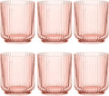 Mesa 15 oz Durable Acrylic Double Old Fashioned Glasses, Shatter-Resistant and Dishwasher-Safe Drinkware for Outdoor/Indoor Use, Ideal for Scotch, Bourbon, Cocktails - Pink - Set of 6