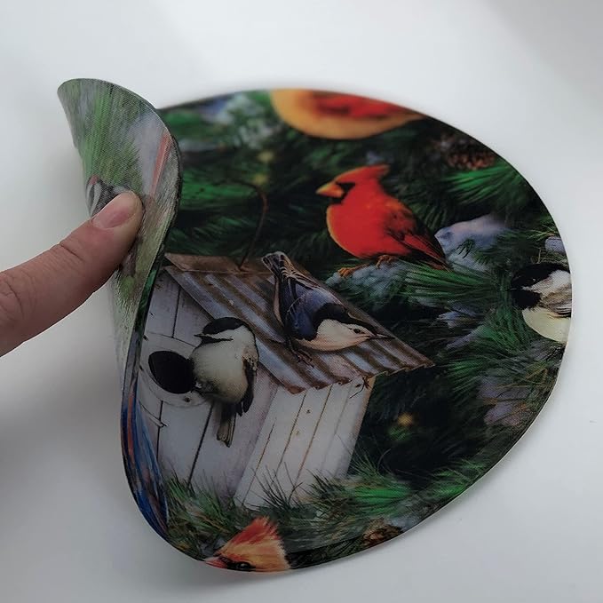Andreas Silicone Bird House Non-Slip 10” Trivet & Pot Holder – Made in USA – 100% Cotton, Heat Resistant up to 600°F, Dishwasher Safe Hot Pad for Pots, Pans & Hair Tools, TRT-391