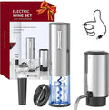Rechargeable Electric Wine Opener Set, 4-in-1 Automatic Opener Kit with Aerator Pourer, Foil Cutter, Vacuum Pump and Stoppers - Ideal Gift for Mother's Day, Father's Day, Birthday and Anniversary