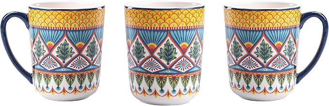 Bico Havana Ceramic Coffee Mugs Set of 4, 16 oz Large Tea Cups with Handle, Aesthetic Latte Mugs for Cappuccino Cocoa, Lead-Free, Dishwasher and Microwave Safe, Housewarming Gift