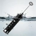 YUSWKO Milk Frother Wand for Coffee, Handheld Coffee Frother, Rechargeable Drink Mixer, Waterproof Electric Whisk, Black