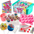 GirlZone Cake Pop Craze Kit, Baking Set for Kids Ages 10–12 with Cake Pop Mold, Stand, Gifting Bags & Decorating Pen, Fun Creative Kitchen Activity, Birthday Gift