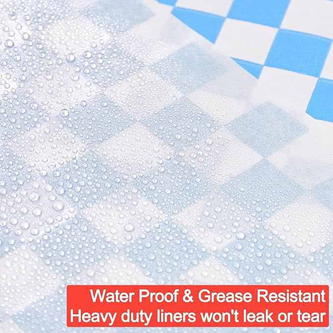 960 Pieces Deli Wax Paper Sheets 12 x 12 inches Checkered Sandwich Wrapping Paper Food Basket Liners for Food Serving, Party, Festival and Outdoors, 6 Colors