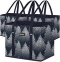 BALEINE 3Pk Reusable Grocery Bags, Foldable Shopping Bags for Groceries with Reinforced Bottom & Handles (Frost Abies)